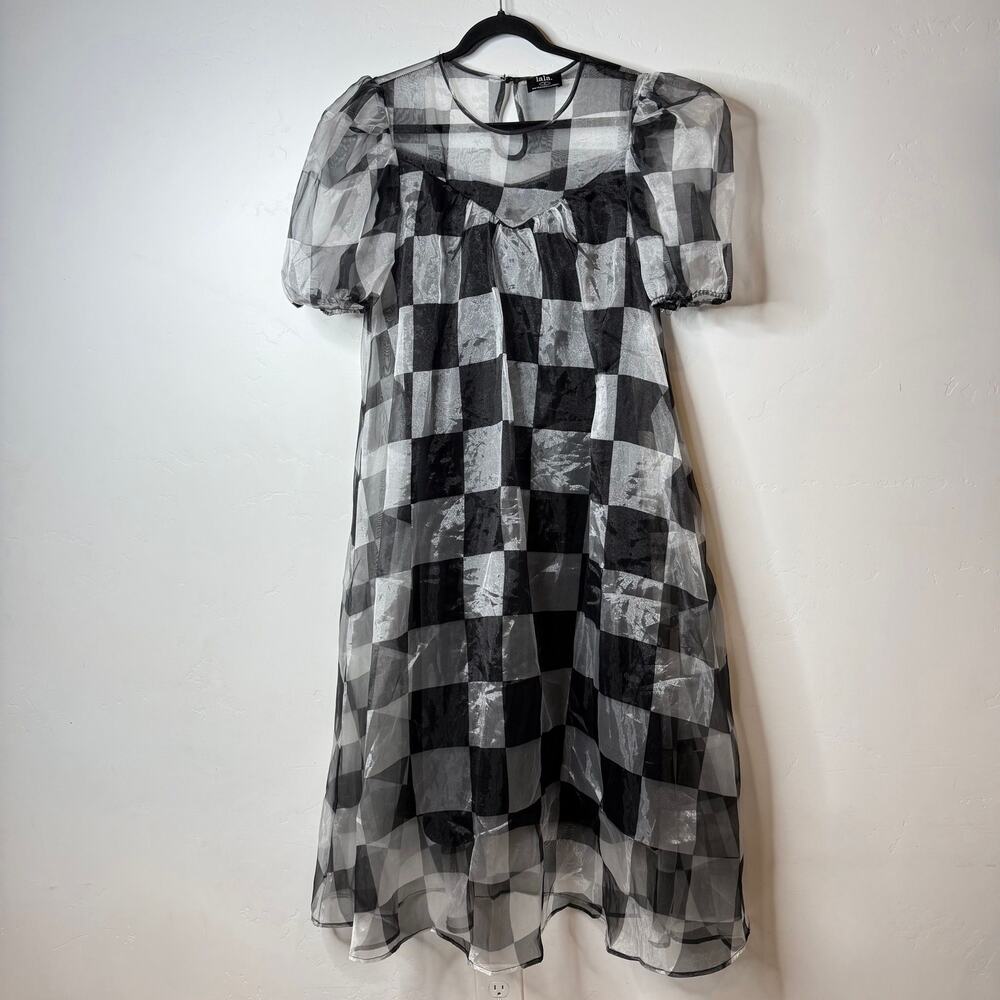 Dressed in LALA Black and White Checkered Maxi Dress